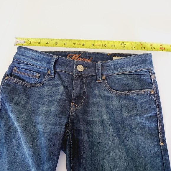 Mavi Jeans Amber Bell Bottom Retro Cropped Flare Low Rise Blue 28 - Picture 11 of 13